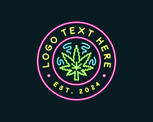 Marijuana Neon Cannabis Logo