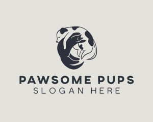 Cat Dog Sleeping logo design