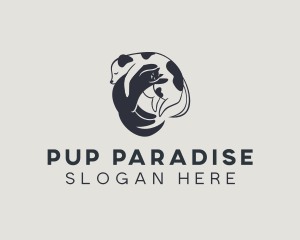 Cat Dog Sleeping logo design