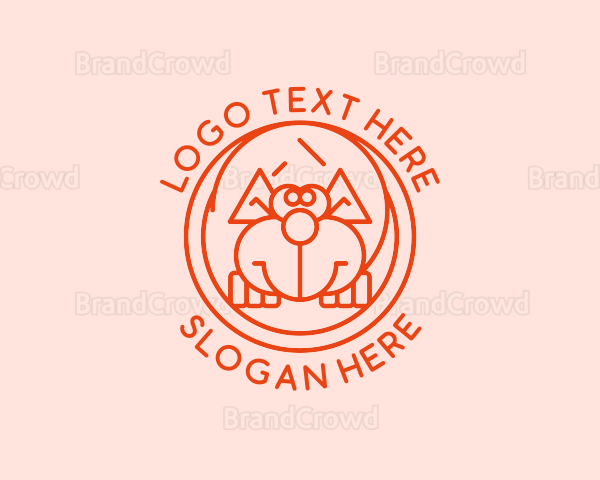 Pet Dog Cartoon Logo