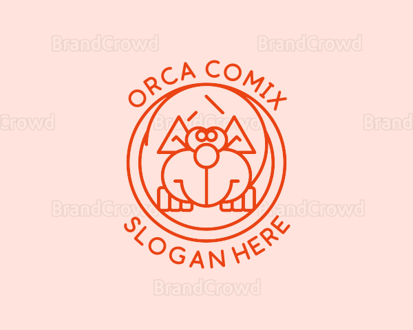 Pet Dog Cartoon Logo