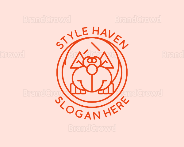 Pet Dog Cartoon Logo