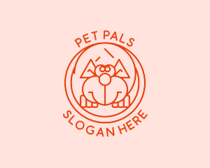 Pet Dog Cartoon logo design