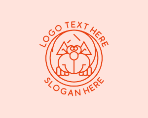Vet - Pet Dog Cartoon logo design