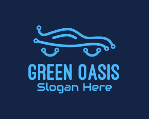 Auto - Electric Blue Car Technology logo design