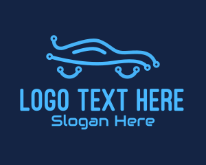 Tech - Electric Blue Car Technology logo design