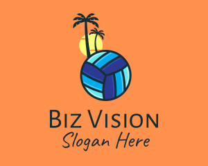 Summer Beach Volleyball logo design