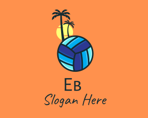 Ball - Summer Beach Volleyball logo design