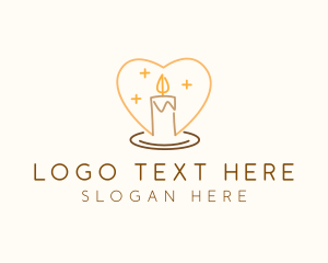 Candle  Light - Scented Heart Candle logo design