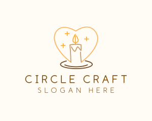 Scented Heart Candle logo design