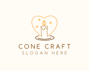 Scented Heart Candle logo design