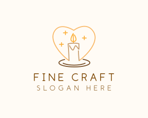 Scented Heart Candle logo design