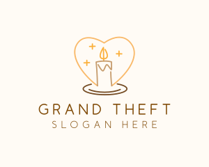 Spa - Scented Heart Candle logo design