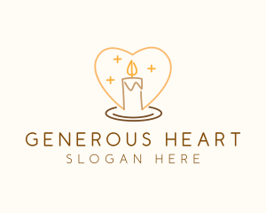 Scented Heart Candle logo design