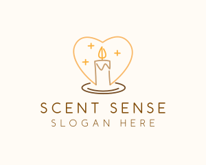 Scented Heart Candle logo design