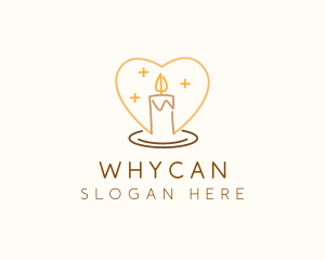Candle - Scented Heart Candle logo design
