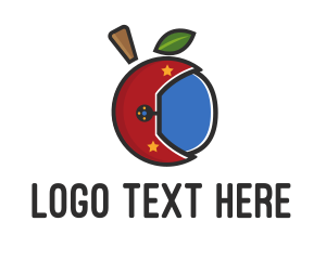 Fruit - Colorful Apple Helmet logo design