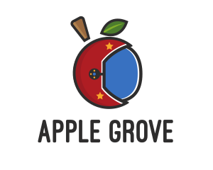 Colorful Apple Helmet logo design