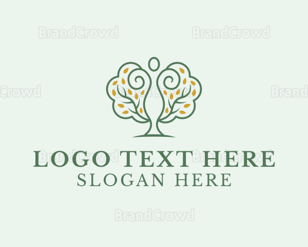 Human Forest Tree Logo
