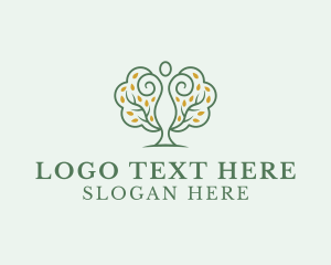 Bio - Human Forest Tree logo design