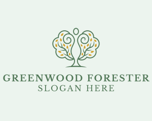 Human Forest Tree logo design