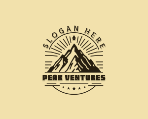 Mountain Peak Hiking logo design