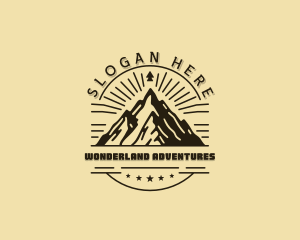 Mountain Peak Hiking logo design