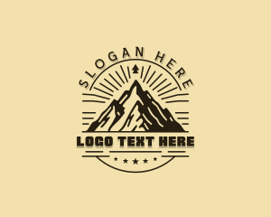 Trek - Mountain Peak Hiking logo design