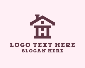 Roofing - Residential Roof Letter H logo design