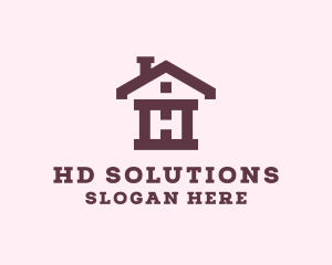 Residential Roof Letter H logo design