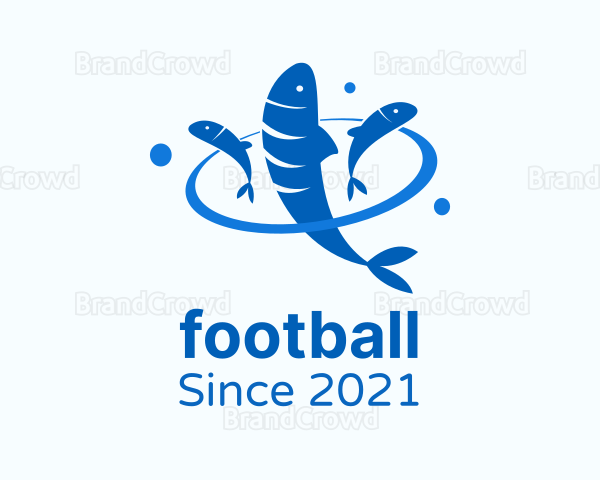 Blue Fish Sardine Logo
