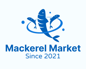 Mackerel - Blue Fish Sardine logo design