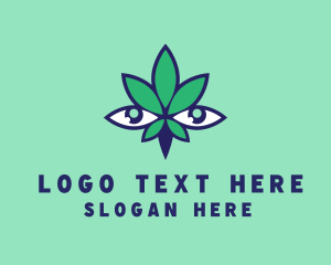 Hemp - Cannabis Eye Leaf logo design