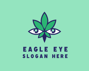 Cannabis Eye Leaf logo design