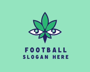 Grass - Cannabis Eye Leaf logo design