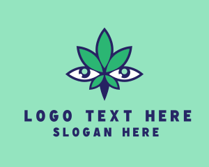 Face - Cannabis Eye Leaf logo design