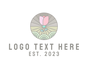 Plant - Intricate Flower Badge logo design