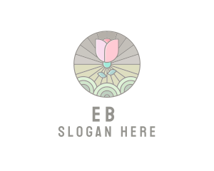 Intricate Flower Badge  Logo