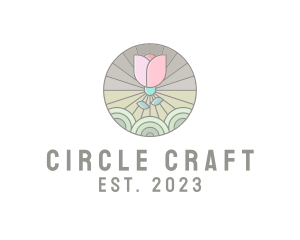 Intricate Flower Badge  logo design