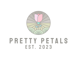 Intricate Flower Badge  logo design