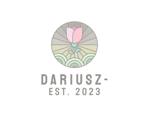 Lovely - Intricate Flower Badge logo design