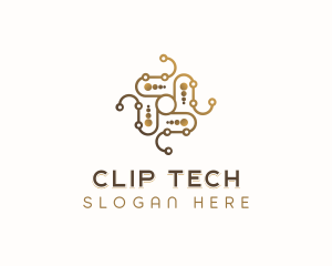 Software Tech Circuitry logo design