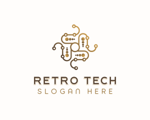 Software Tech Circuitry logo design