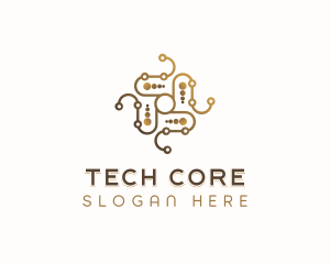 Software Tech Circuitry logo design