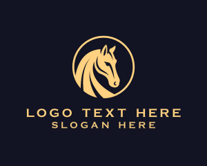 Horse Farm - Stallion Horse Stable logo design