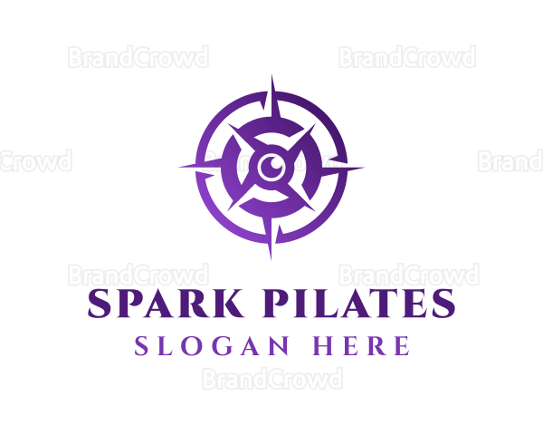 Purple Navigation Compass Logo