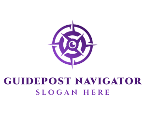 Navigator - Purple Navigation Compass logo design