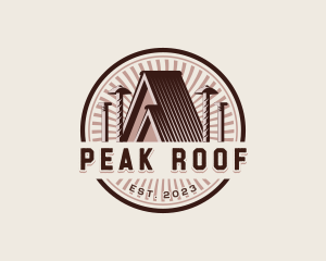 Roof - Home Renovation Roofing Nail logo design