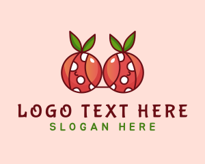 Lingerie - Peach Boobs Bra Bikini logo design