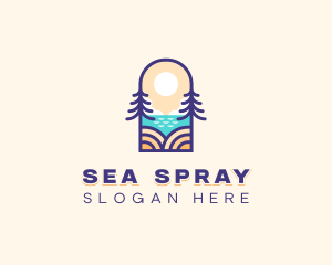 Island Beach Travel logo design